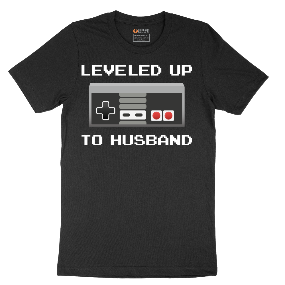 Leveled Up to Husband - Mens T-Shirt - Sizes S - 6XL