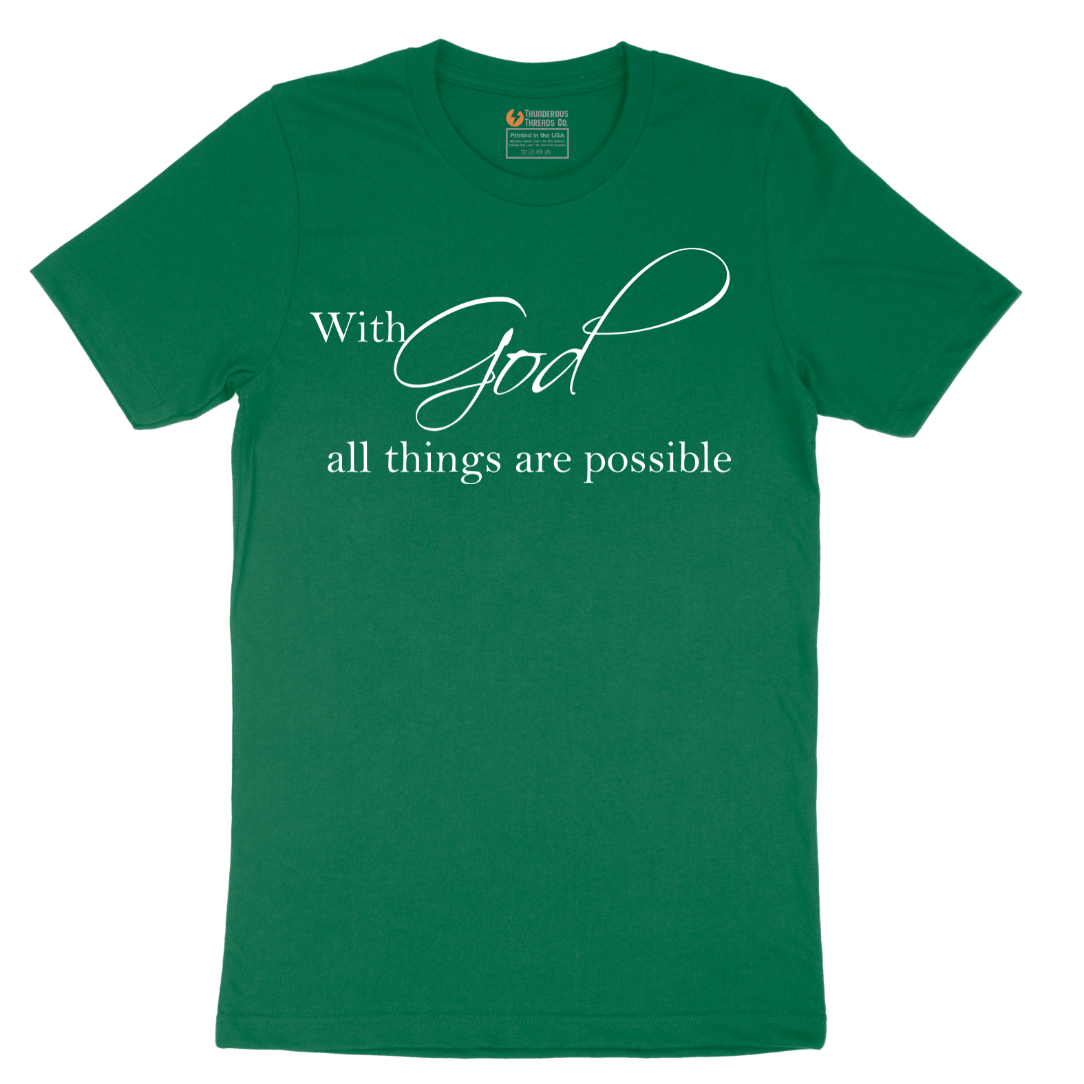 With God All Things are Possible - Mens T-Shirt - Sizes S - 6XL
