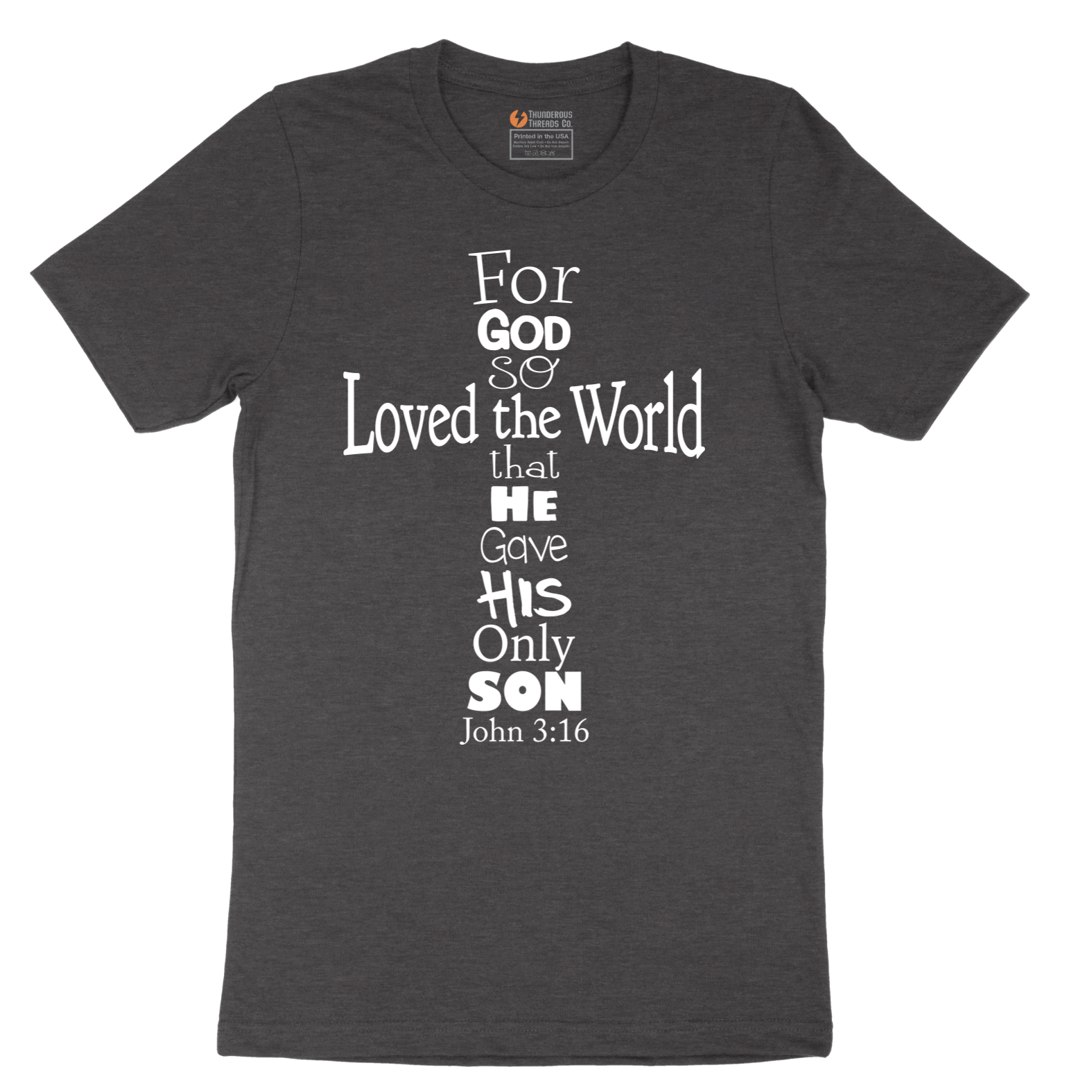 John 3_16 Cross - Mens T-Shirt - Sizes S - 6XL