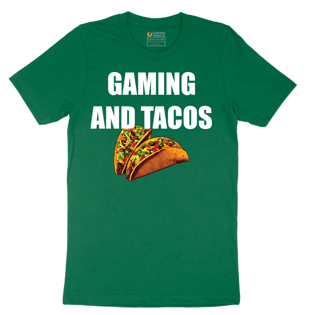 Gaming and Tacos - Mens T-Shirt - Sizes S - 6XL