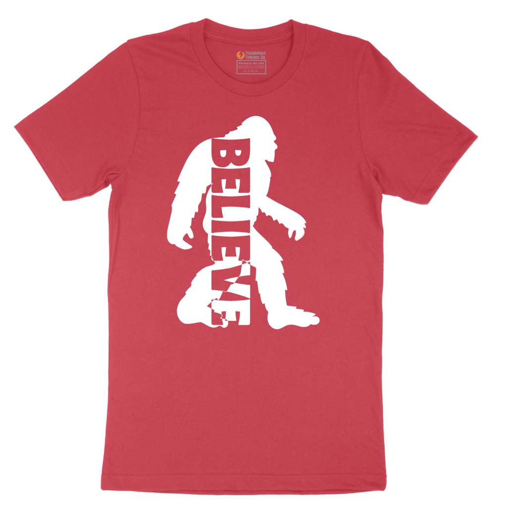 Bigfoot Believe - Mens T-Shirt - Sizes S - 6XL
