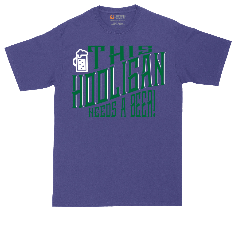 This Hooligan Needs a Beer | Mens Tall T-Shirt