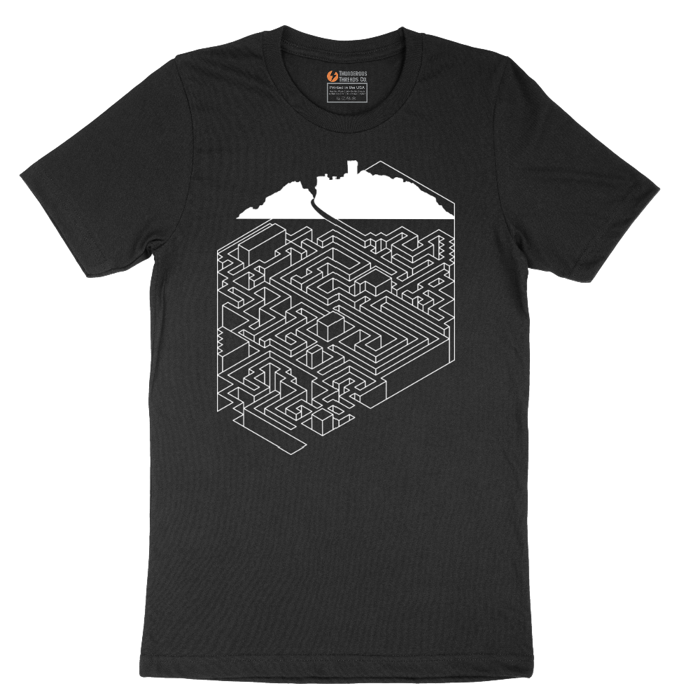 Cube Castle Maze Maze - Mens T-Shirt - Sizes S - 6XL