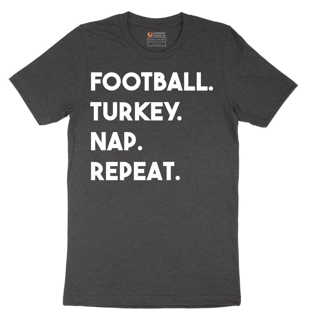 Football Turkey Nap Repeat - Mens T-Shirt - Sizes S - 6XL