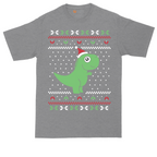 T-Rex Ugly Christmas Sweater | Mens Tall T-Shirt