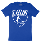 Lawn Enforcement Officer_Push Mower - Mens T-Shirt - Sizes S - 6XL