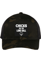 Chicks Dig the Long Ball - 3D Patch Trucker Hat