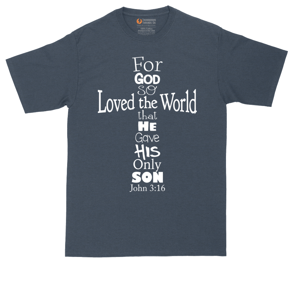 John 3:16 Cross | Mens Tall T-Shirt
