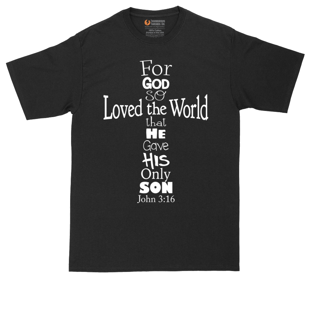 John 3:16 Cross | Mens Tall T-Shirt