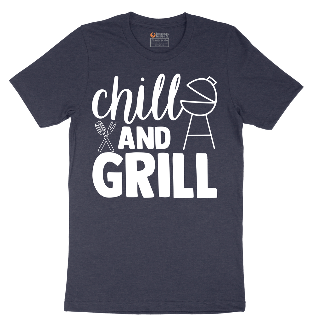 Chill and Grill - Mens T-Shirt - Sizes S - 6XL