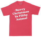 Merry Christmas Ya Filthy Animal | Mens Tall T-Shirt