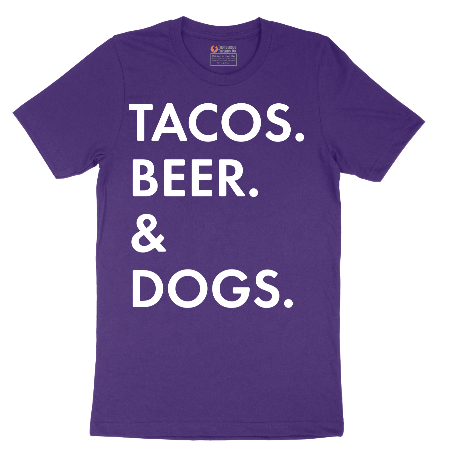 Tacos Beer Dogs - Mens T-Shirt - Sizes S - 6XL
