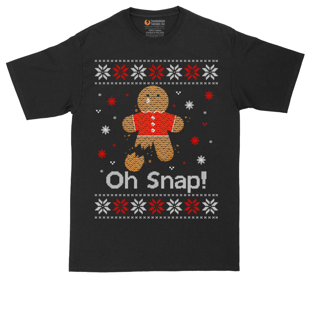 Oh Snap Ugly Christmas Sweater | Mens Tall T-Shirt