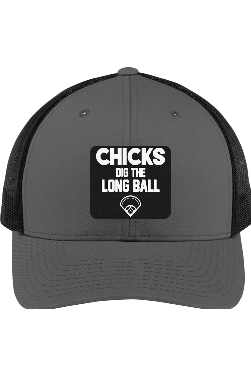 Chicks Dig the Long Ball - 3D Patch Trucker Hat