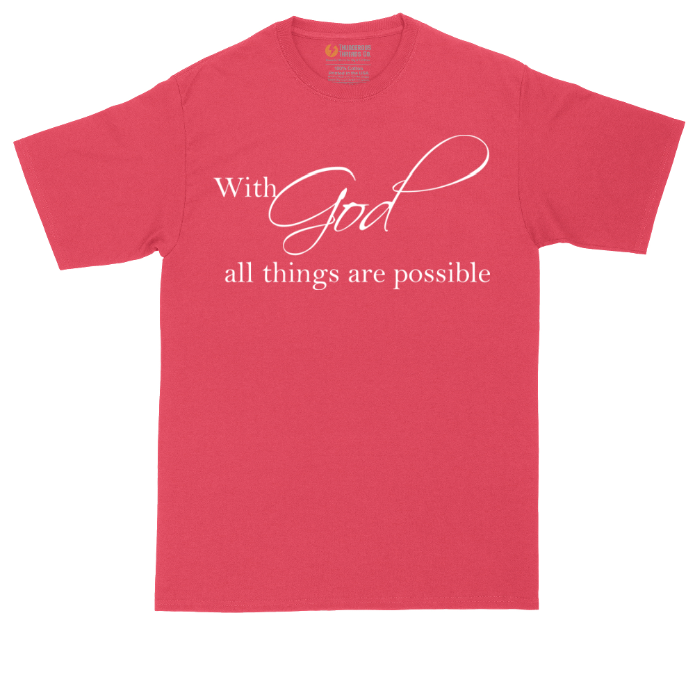 With God All Things are Possible | Mens Tall T-Shirt