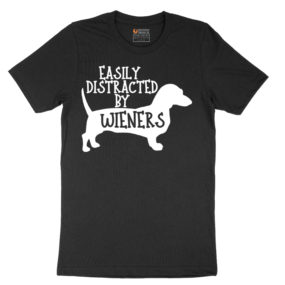 Easily Distracted by Weiners - Mens T-Shirt - Sizes S - 6XL