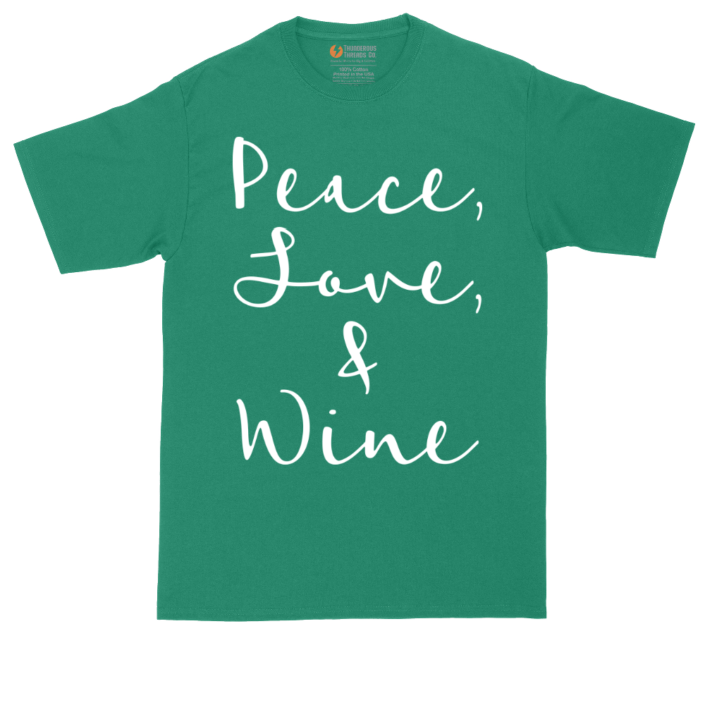 Peace Love and Wine | Mens Tall T-Shirt