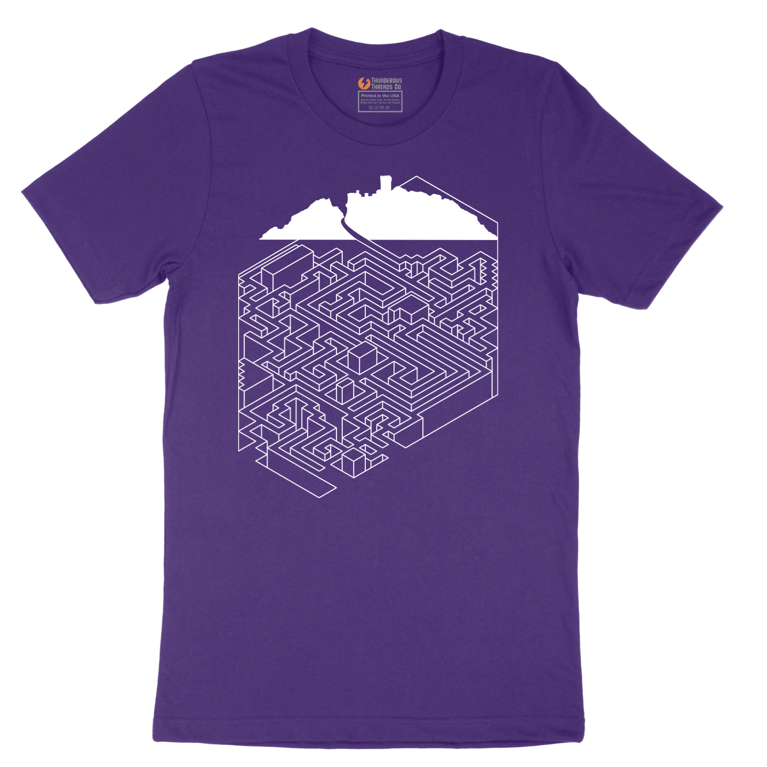Cube Castle Maze Maze - Mens T-Shirt - Sizes S - 6XL