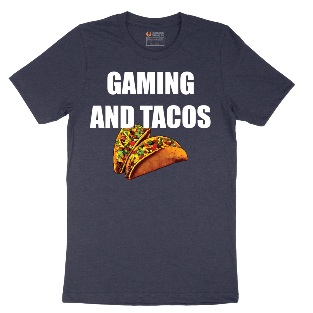Gaming and Tacos - Mens T-Shirt - Sizes S - 6XL