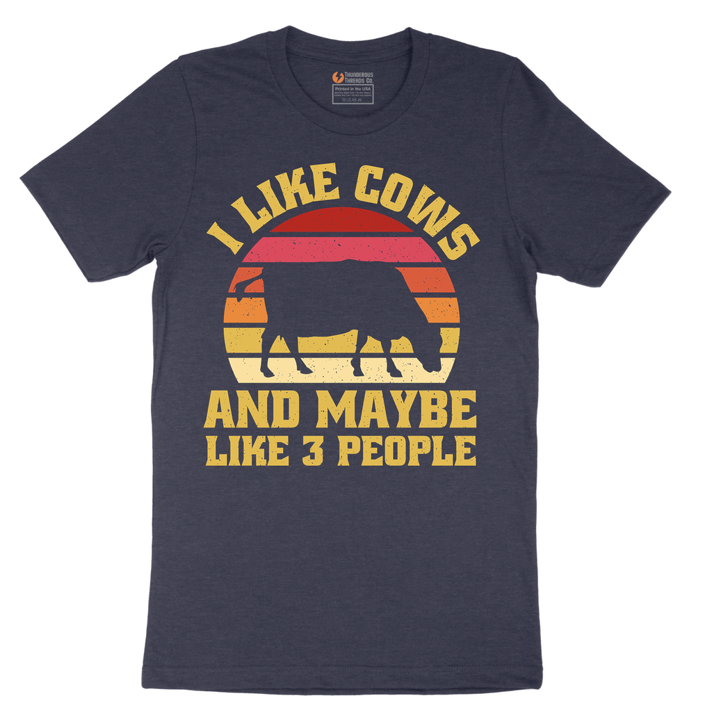 I Like Cows and Maybe Like 3 People - Mens T-Shirt - Sizes S - 6XL