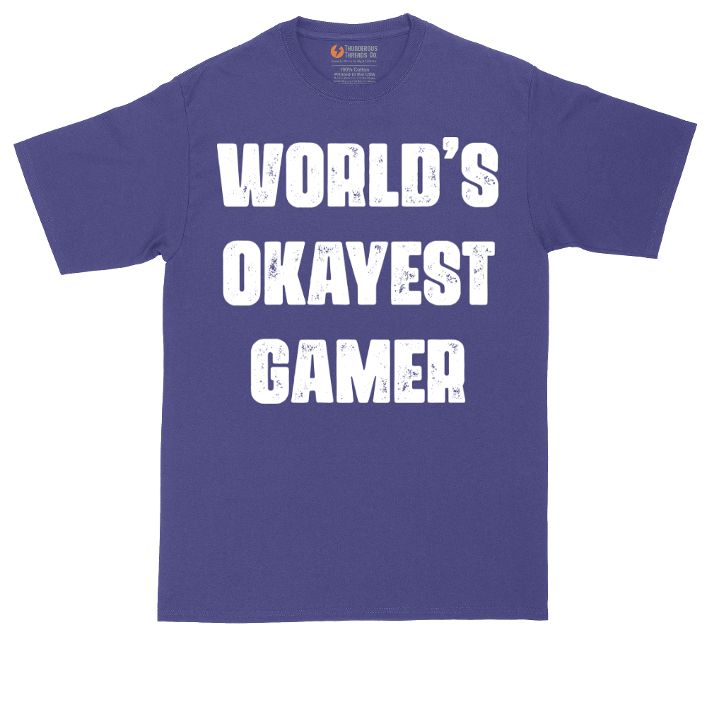 Worlds Okayest Gamer | Mens Tall T-Shirt