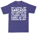 My Level of Sarcasm | Mens Tall T-Shirt