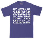 My Level of Sarcasm | Mens Tall T-Shirt