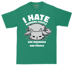 I Hate Morning People and Mornings and People Cat Shirt | Mens Tall T-Shirt