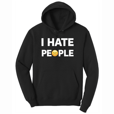 I Hate People - Mens Hooded Sweatshirt - Sizes S - 4XL