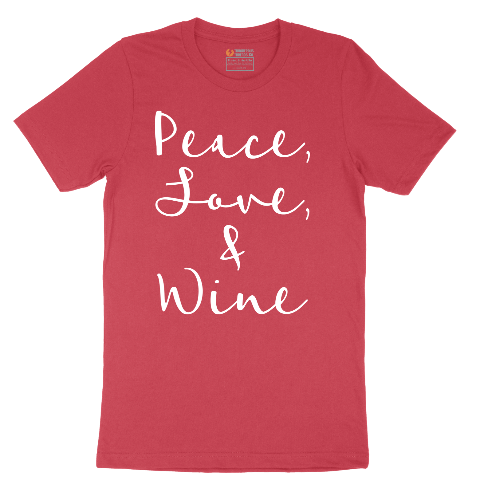 Peace Love and Wine - Mens T-Shirt - Sizes S - 6XL
