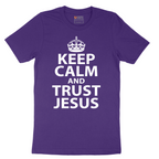 Keep Calm and Trust Jesus - Mens T-Shirt - Sizes S - 6XL
