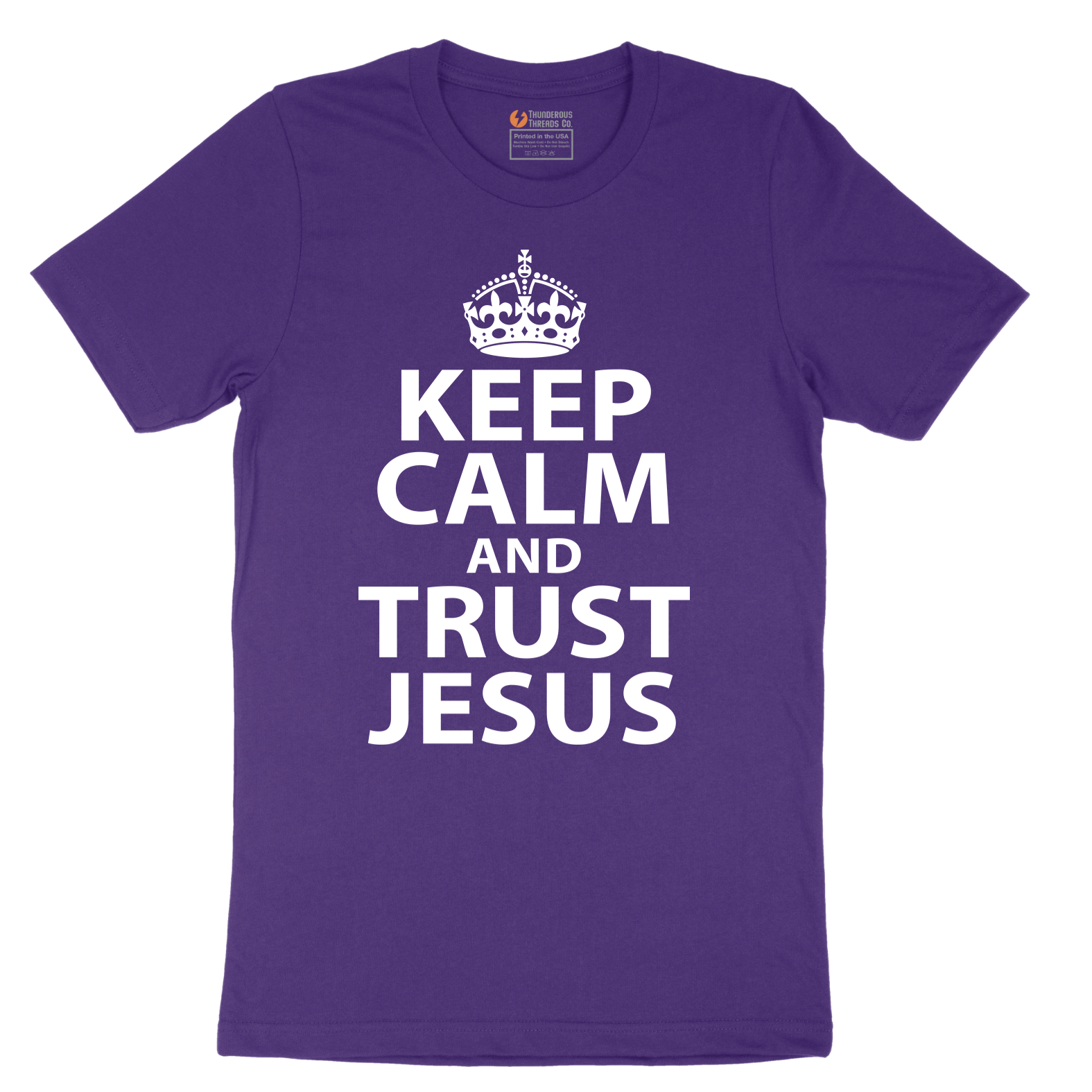 Keep Calm and Trust Jesus - Mens T-Shirt - Sizes S - 6XL