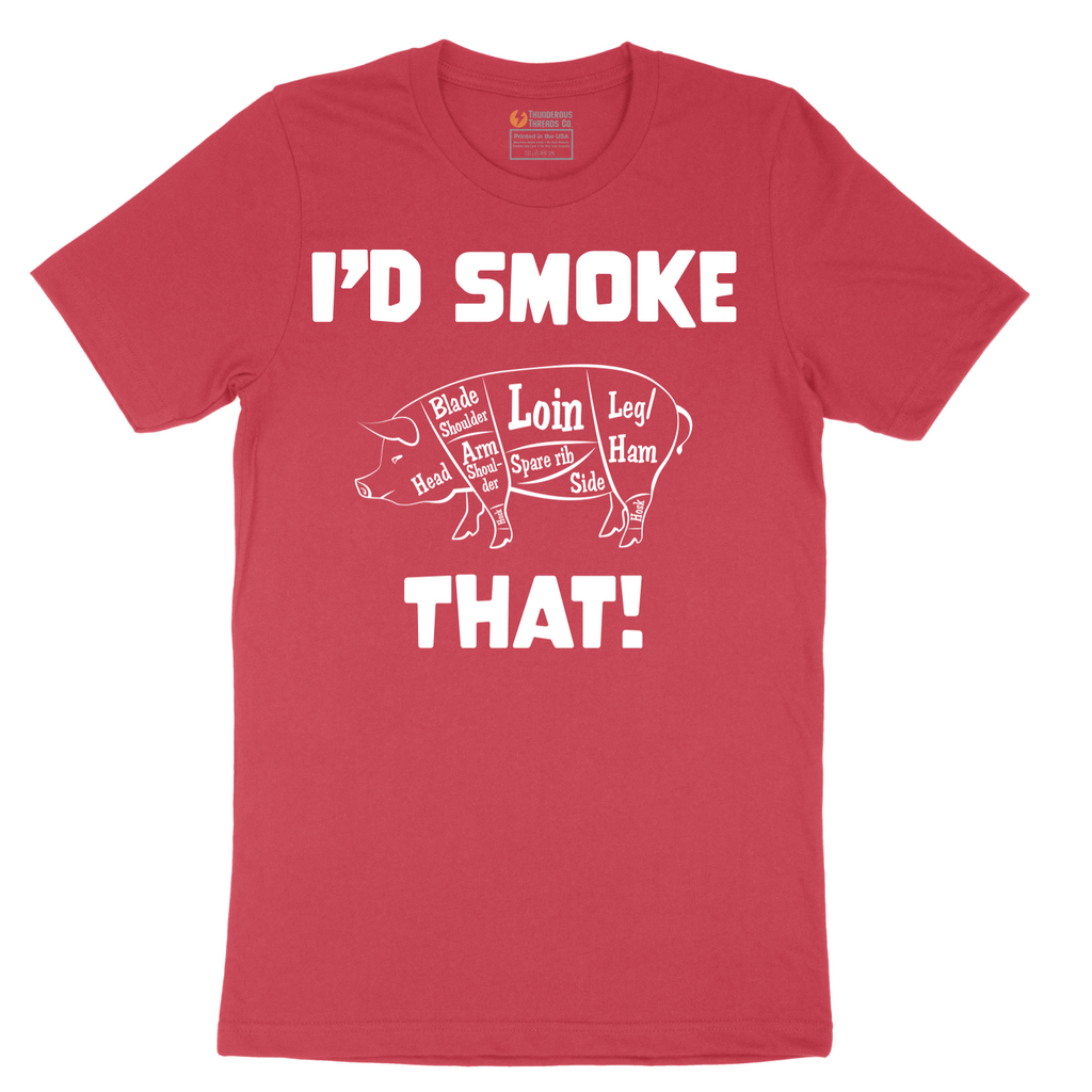 I'd Smoke That Pork Version - Mens T-Shirt - Sizes S - 6XL