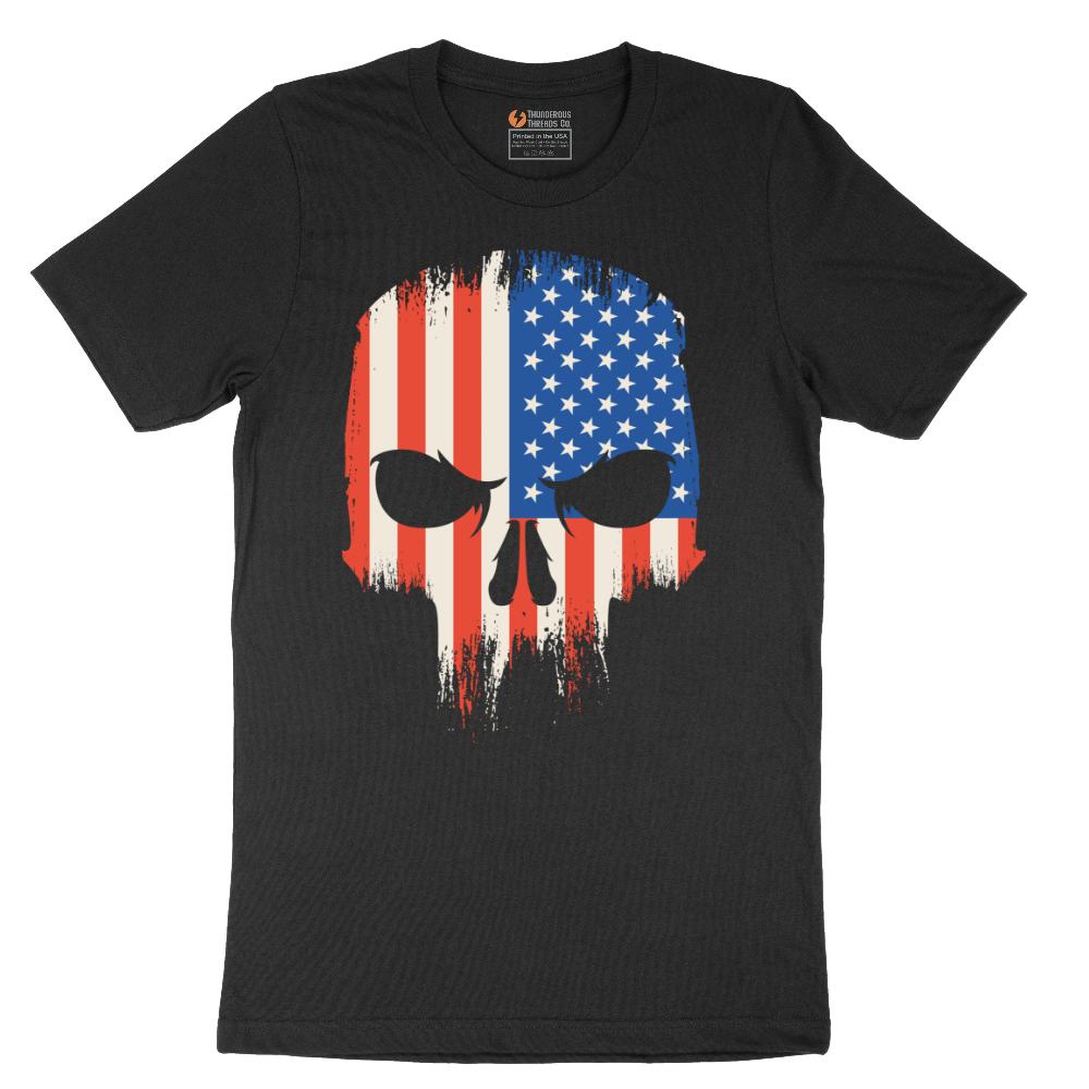USA Skull - Mens T-Shirt - Sizes S - 6XL