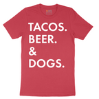 Tacos Beer Dogs - Mens T-Shirt - Sizes S - 6XL