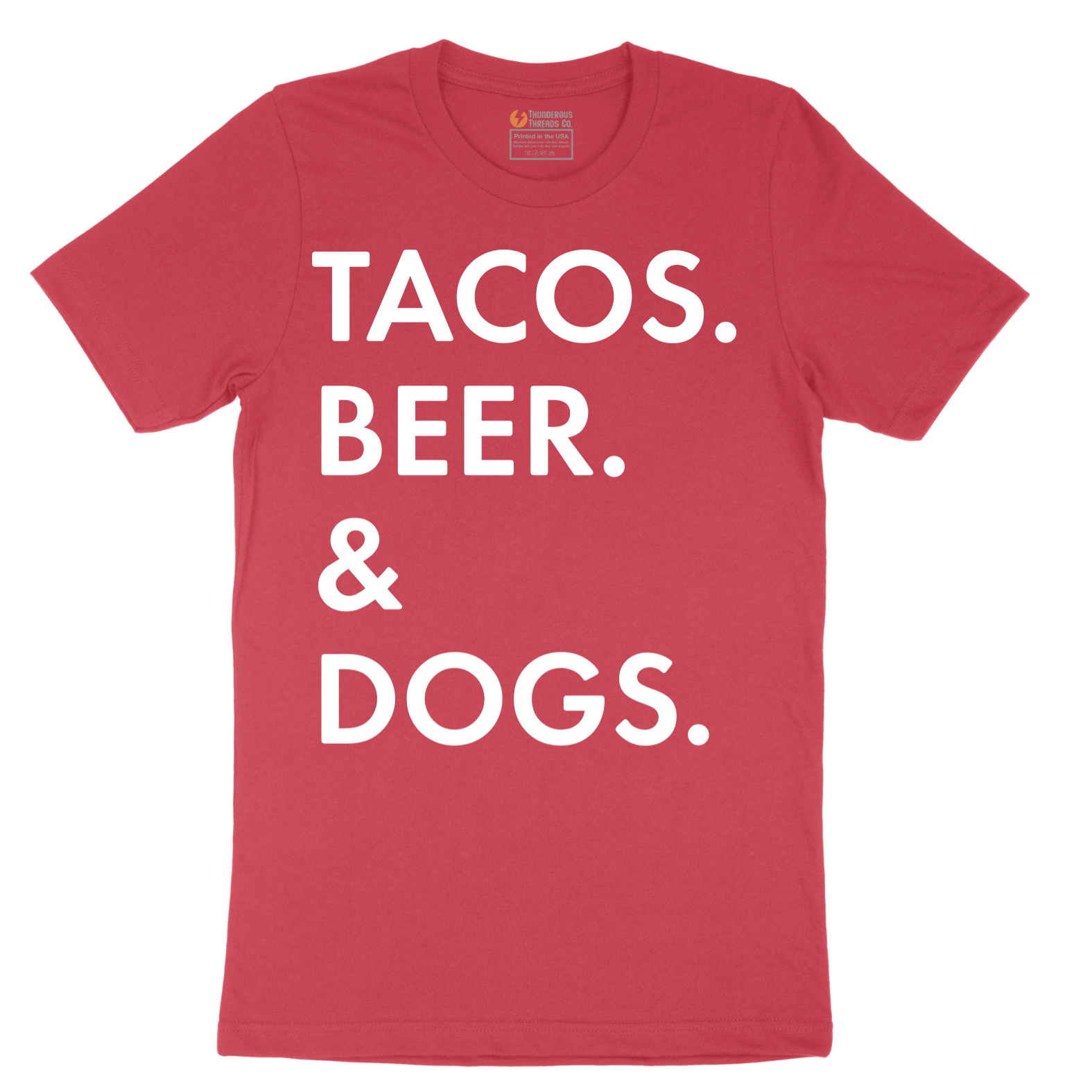 Tacos Beer Dogs - Mens T-Shirt - Sizes S - 6XL