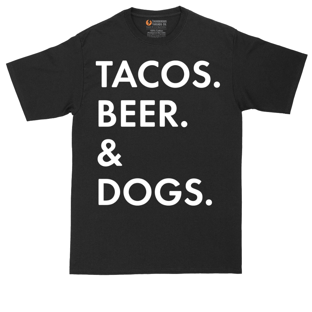 Tacos, Beer & Dogs | Mens Tall T-Shirt