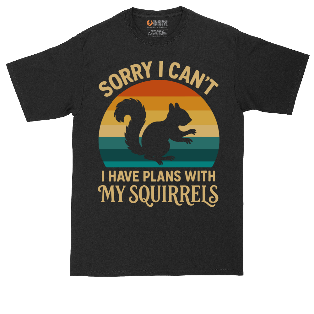 I Have Plans with My Squirrels - Mens Tall T-Shirt (Sizes LT to 4XLT)