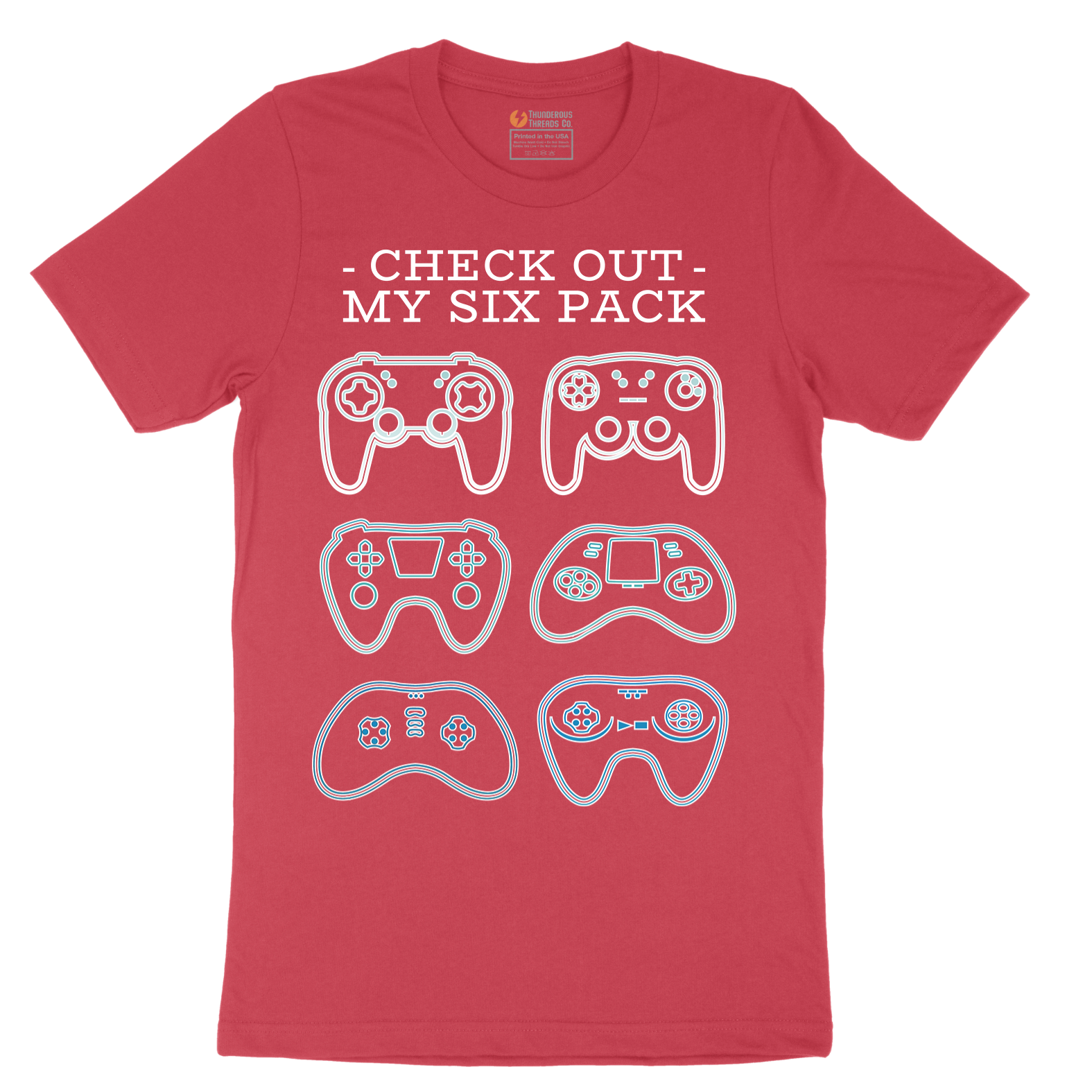 Check Out My Six Pack Video Game Version - Mens T-Shirt - Sizes S - 6XL
