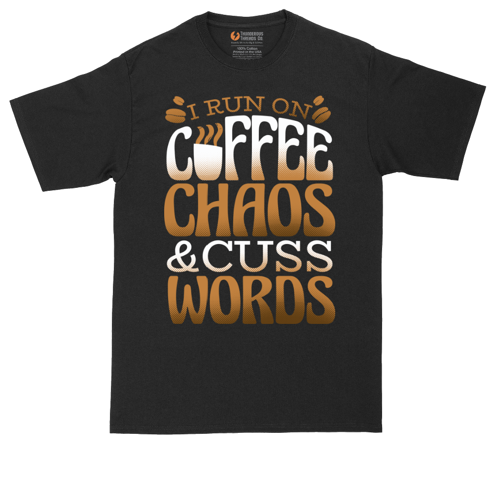 I Run on Coffee and Cuss Words | Mens Tall T-Shirt