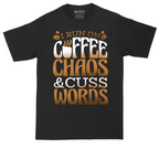 I Run on Coffee and Cuss Words | Mens Tall T-Shirt