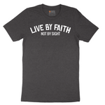 Live By Faith - Mens T-Shirt - Sizes S - 6XL