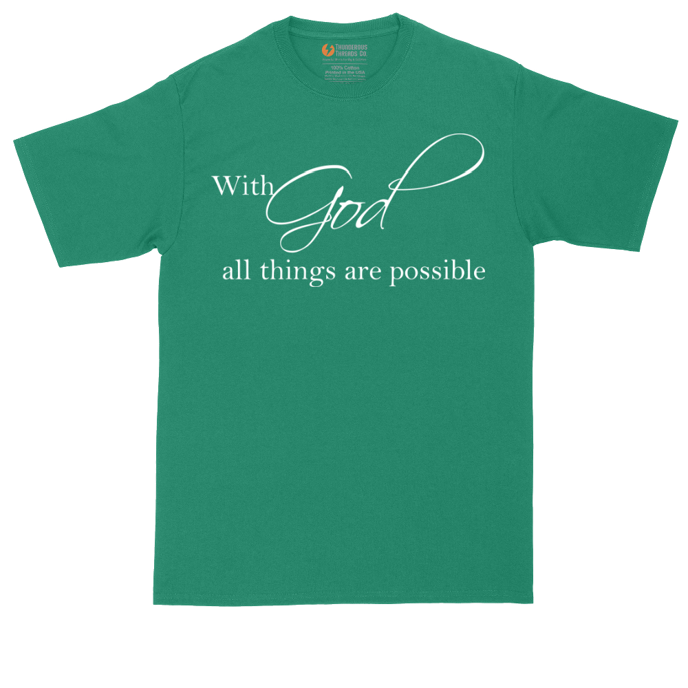 With God All Things are Possible | Mens Tall T-Shirt