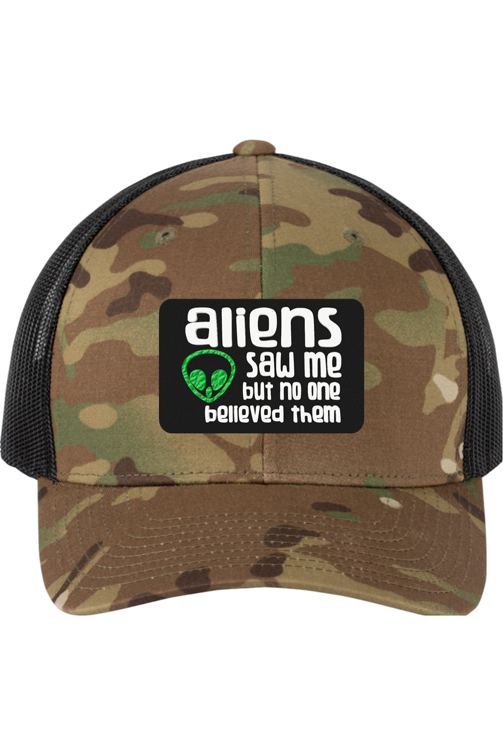 Aliens Saw Me - 3D Patch Trucker Hat