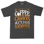 I Run on Coffee and Cuss Words | Mens Tall T-Shirt