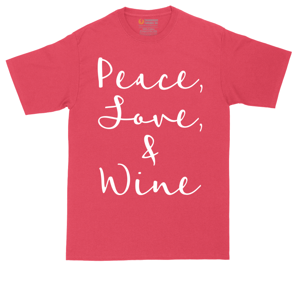 Peace Love and Wine | Mens Tall T-Shirt