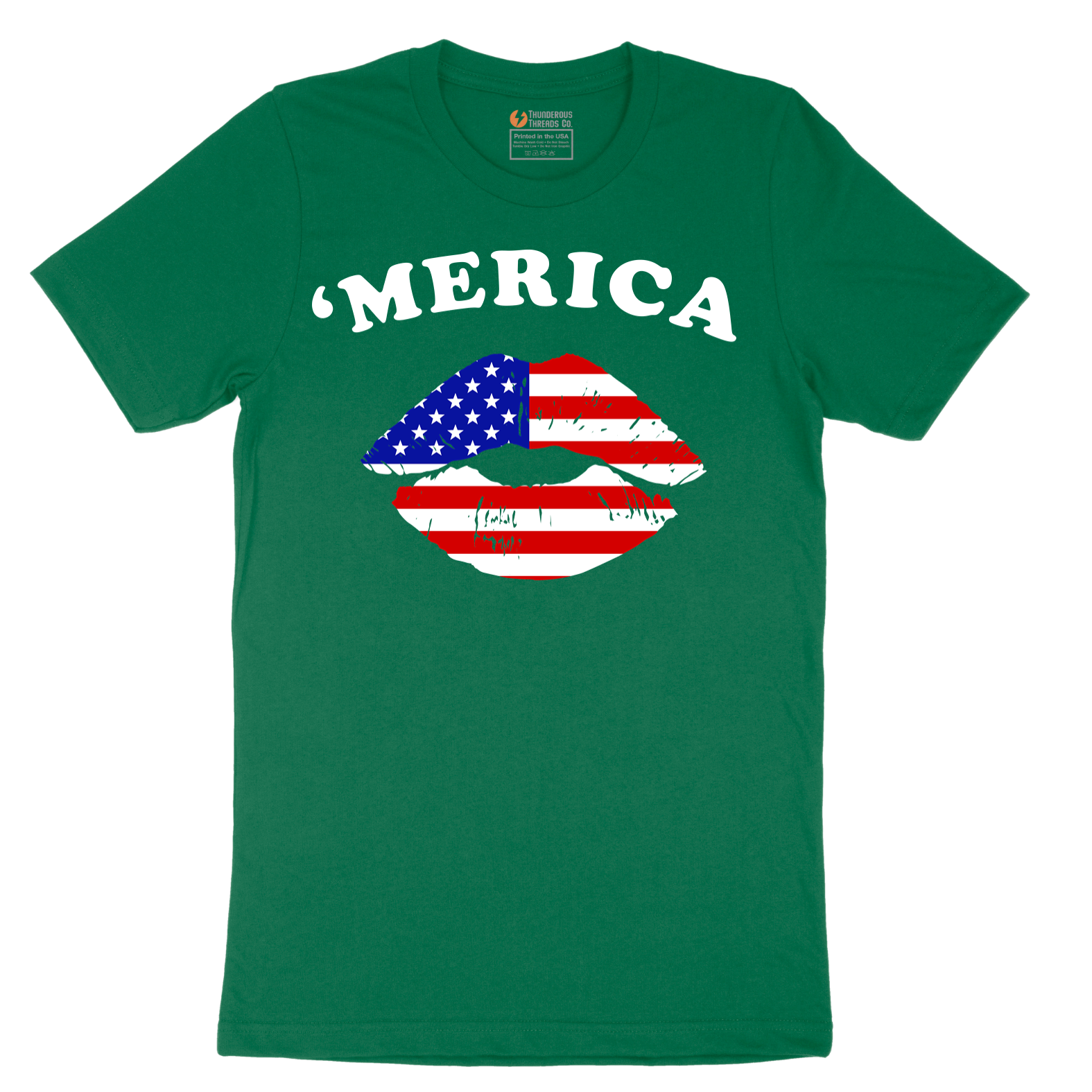 America Lips - Mens T-Shirt - Sizes S - 6XL