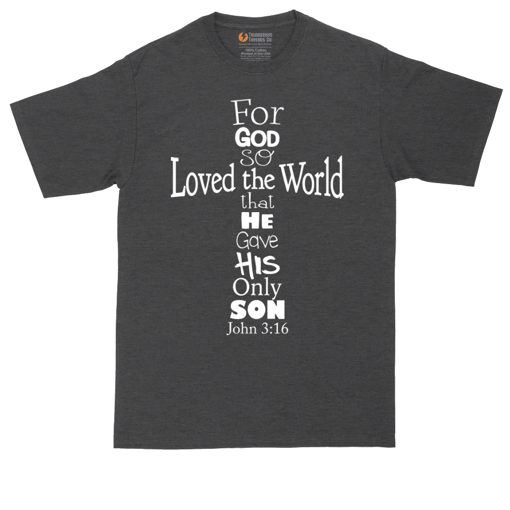 John 3:16 Cross | Mens Tall T-Shirt