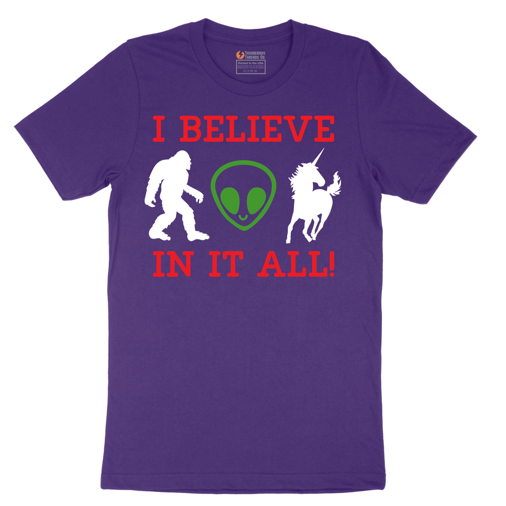 I Believe in It All - Mens T-Shirt - Sizes S - 6XL
