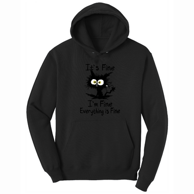 Im Fine Its Fine Everything is Fine - Mens Big & Tall Hooded Sweatshirt - Sizes XLT - 4XLT